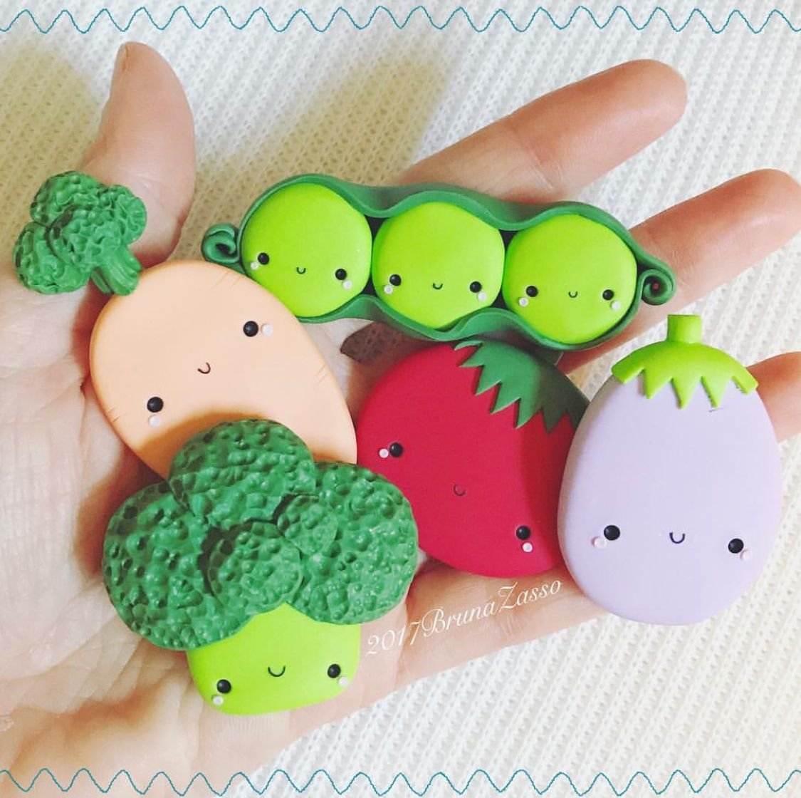 Кавайные фрукты из полимерной глины
