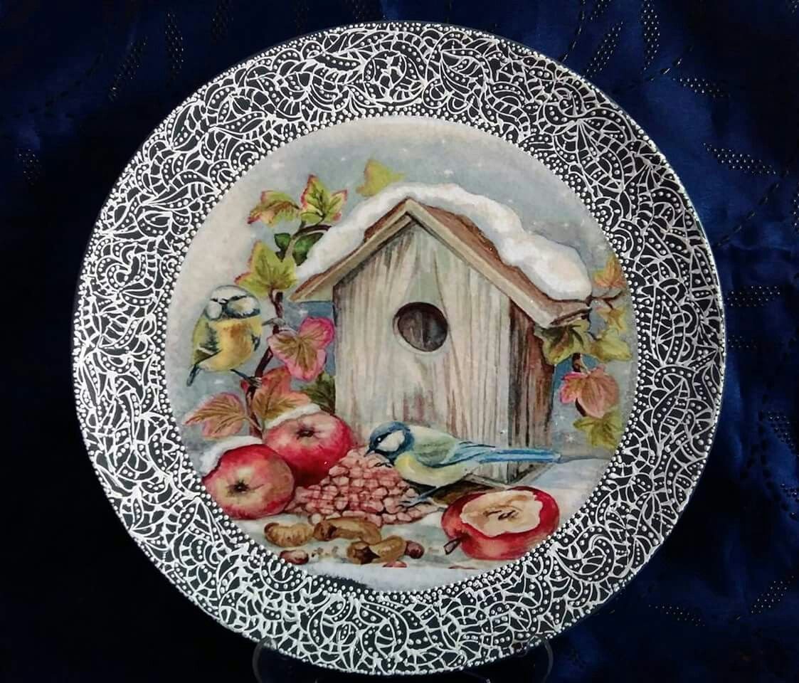 Красивые тарелки декупаж