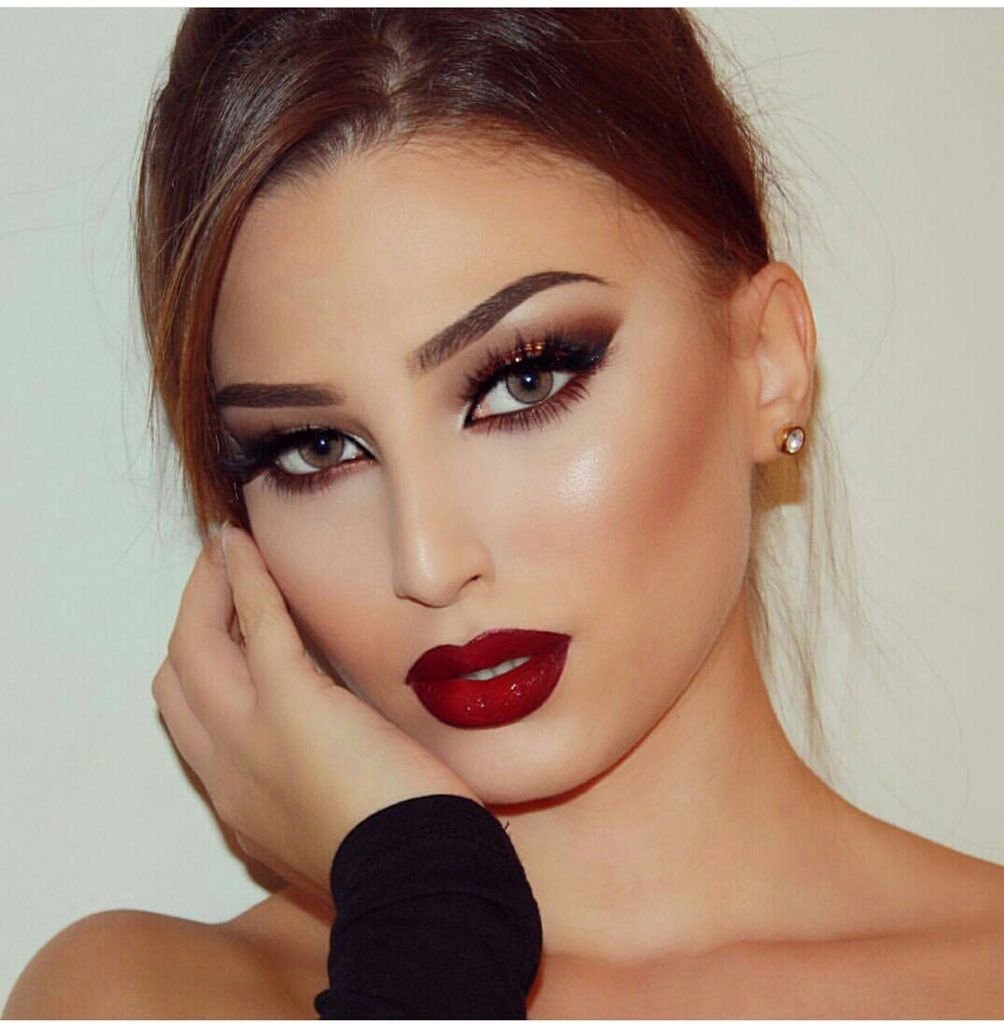 Смоки айс макияж красный