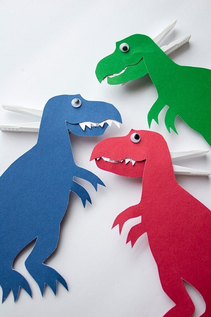 Поделки динозаврики из бумаги