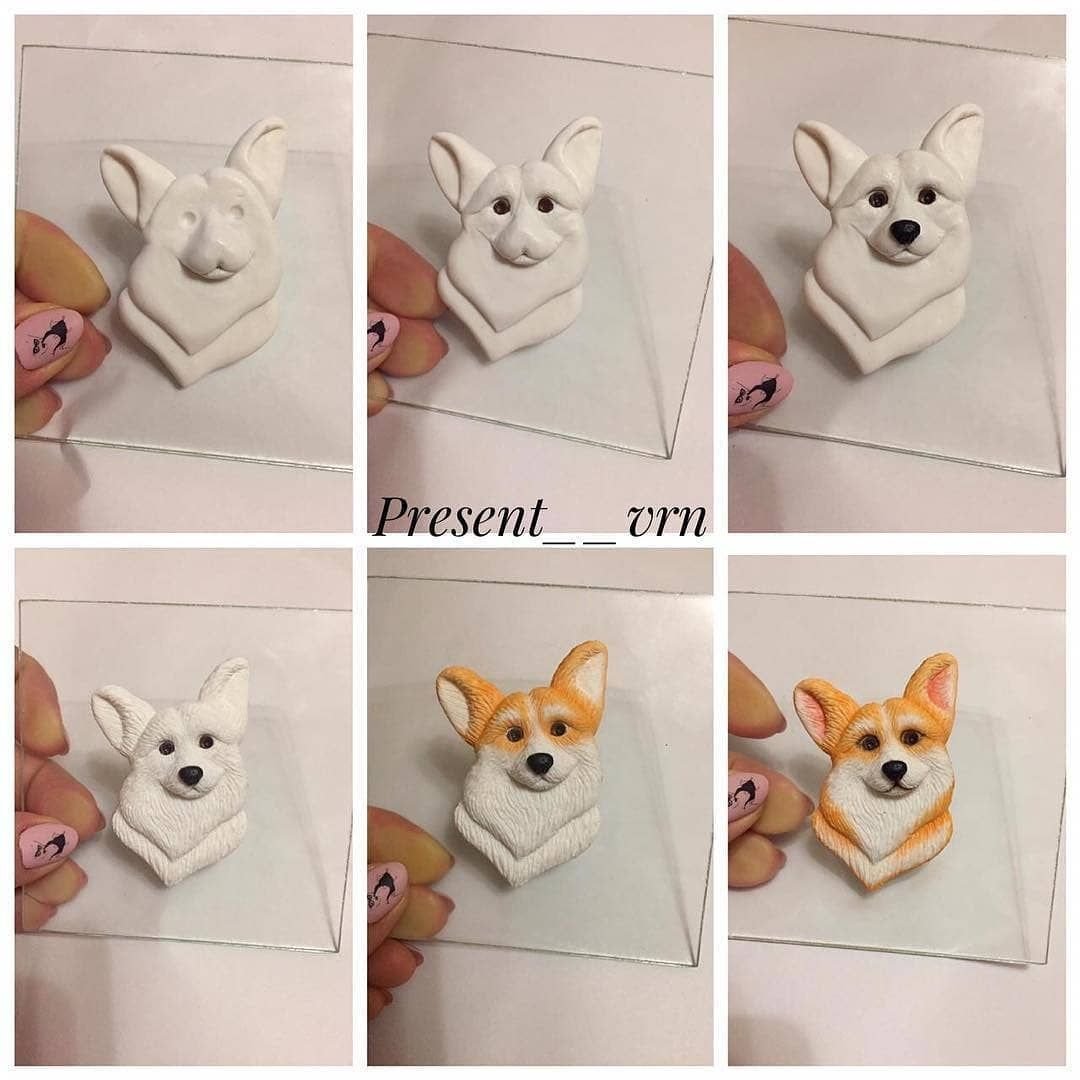 Корги из глины