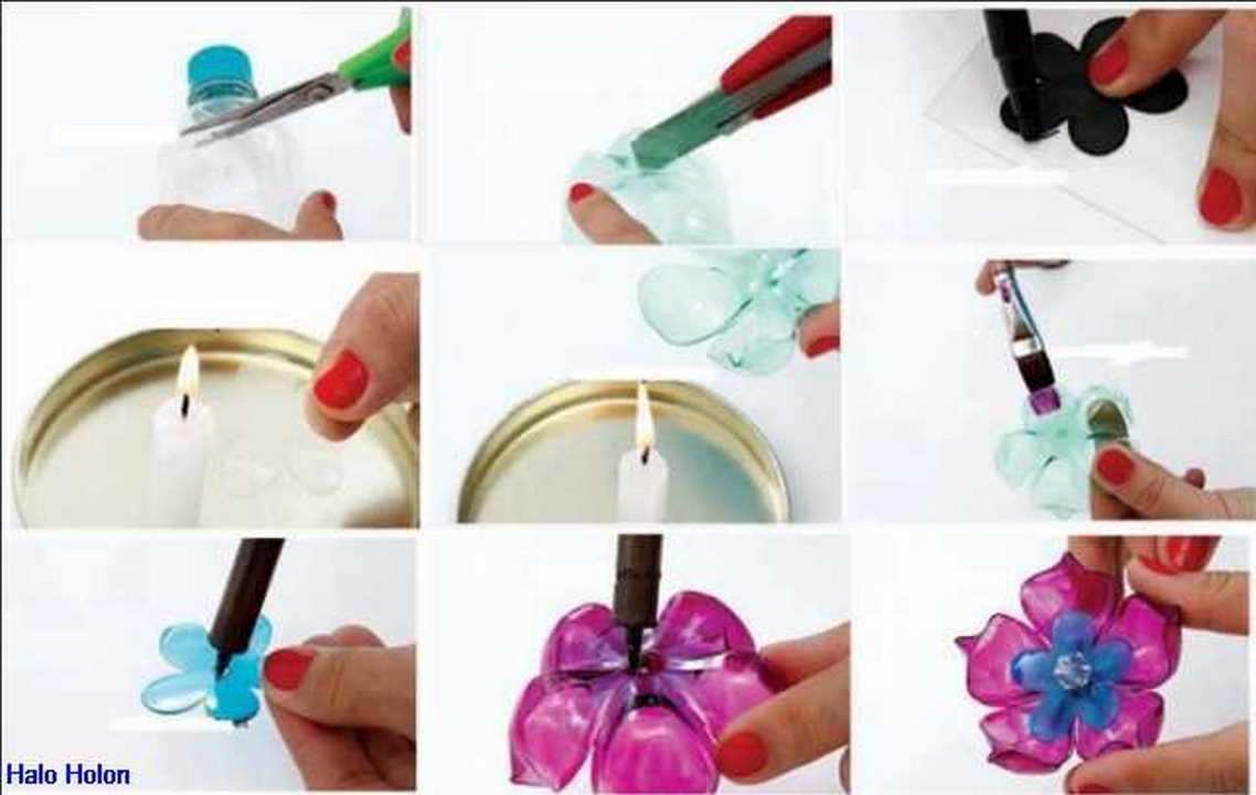 Цветок из пластиковой бутылки