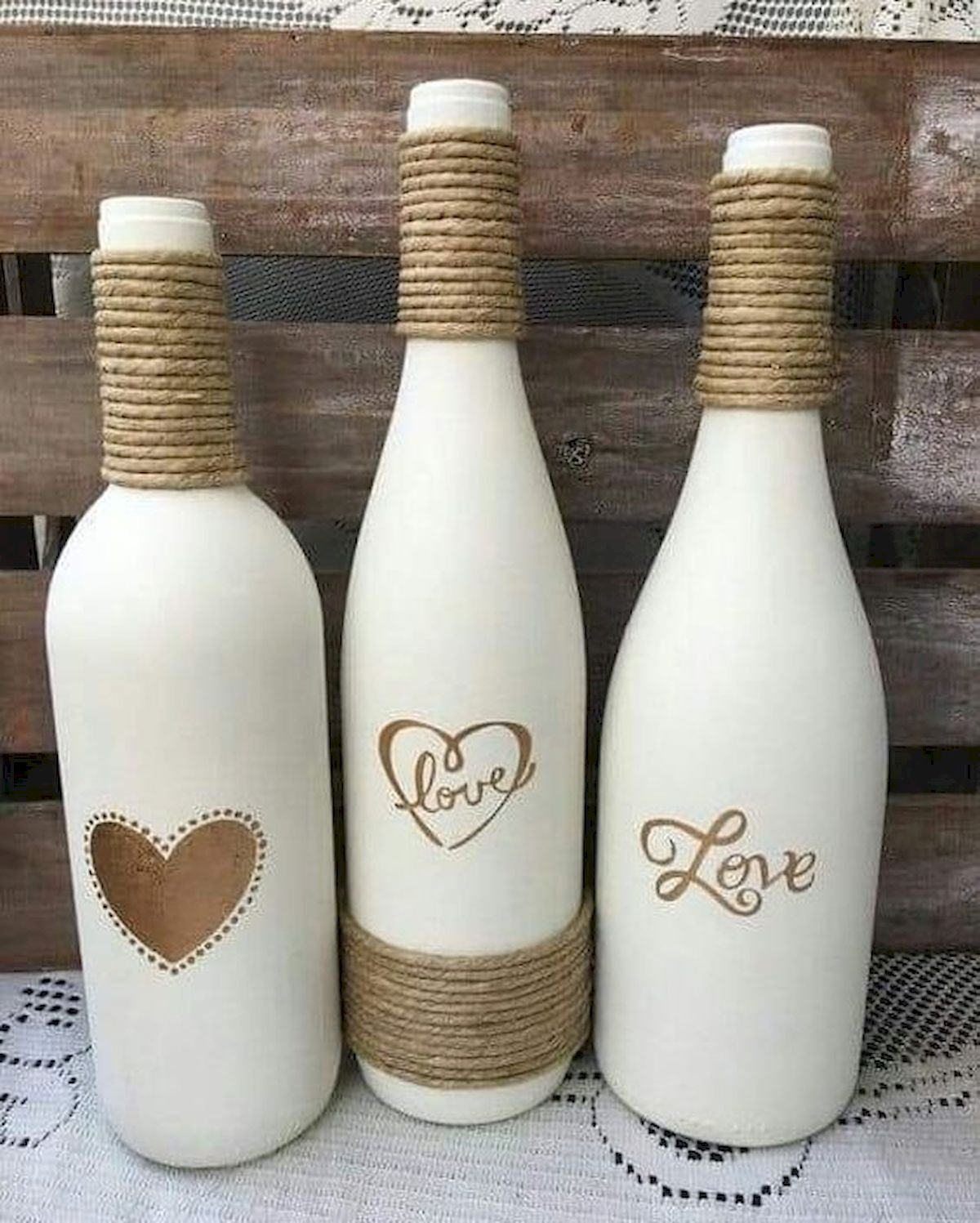Дизайн свадебных бутылок