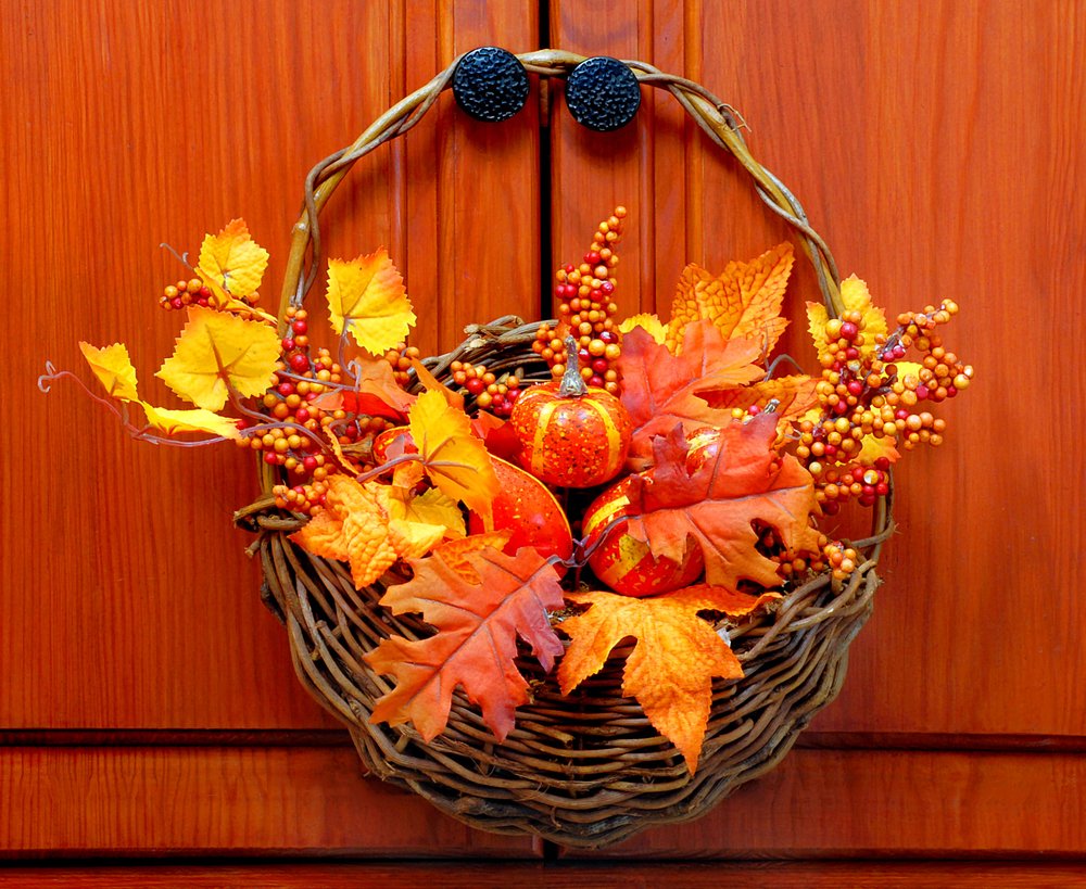Осенняя корзинка поделка