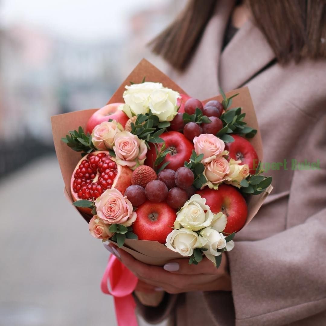 Съедобные букеты с цветами