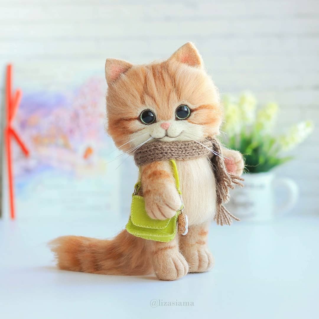 Котенок из шерсти