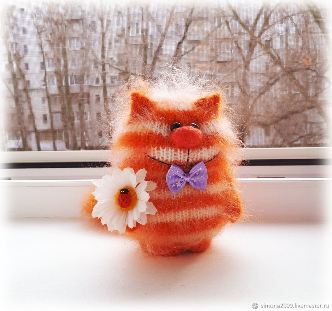 Игрушка кот сувенир рыжий