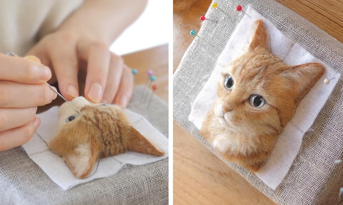 Валяние из кошачьей шерсти