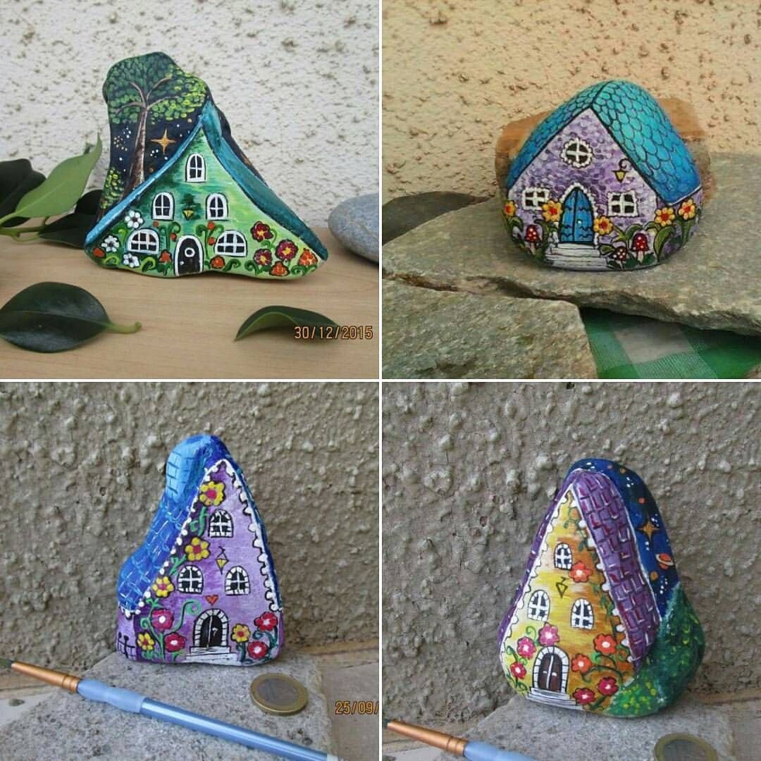 Домики с морскими камушками
