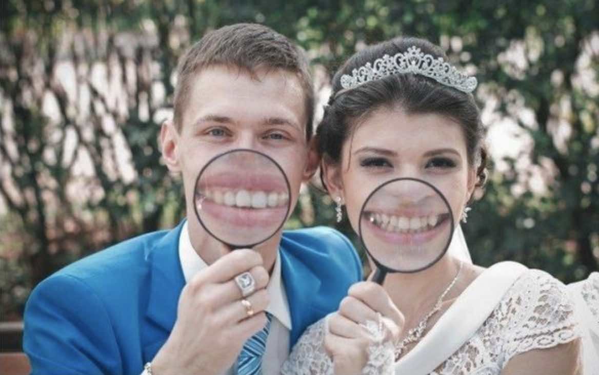 Смешная фотосессия на свадьбу