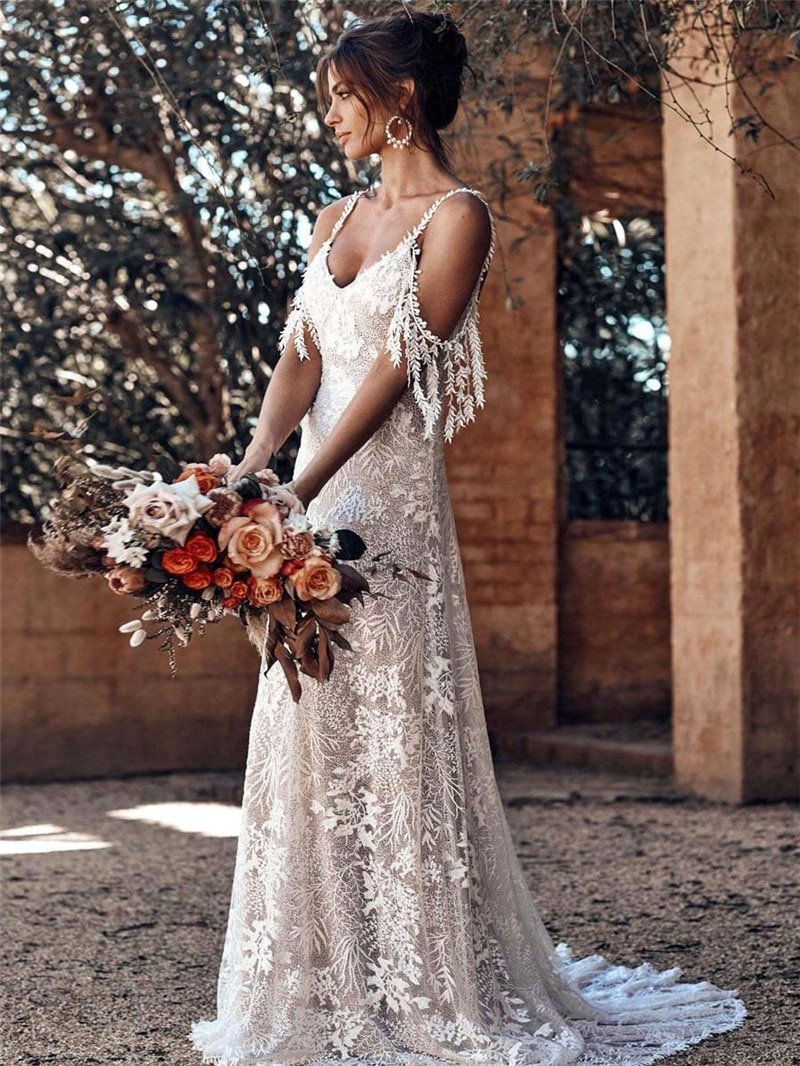 Свадебное бохо-платье vestido de noiva