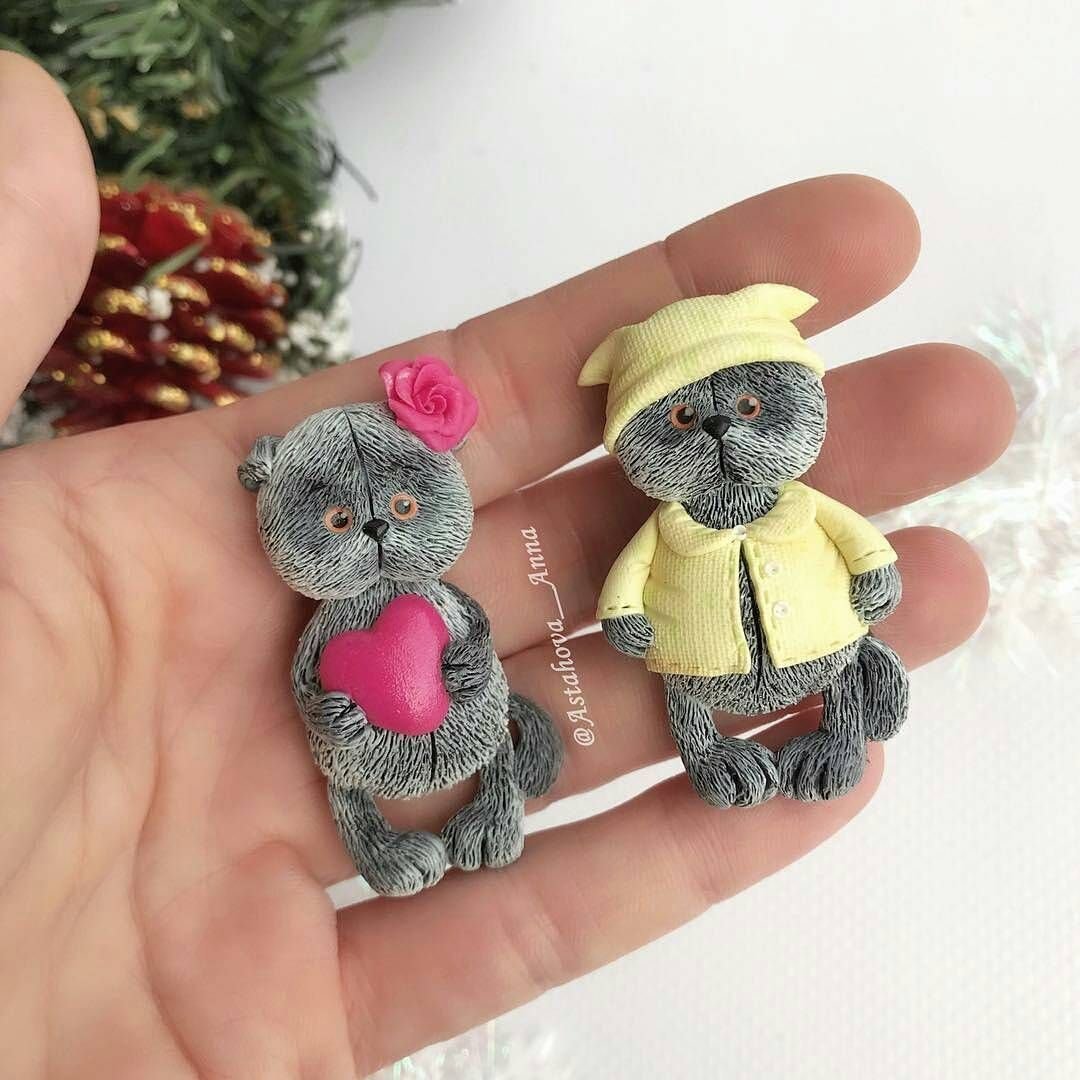 Кот Басик из полимерной глины