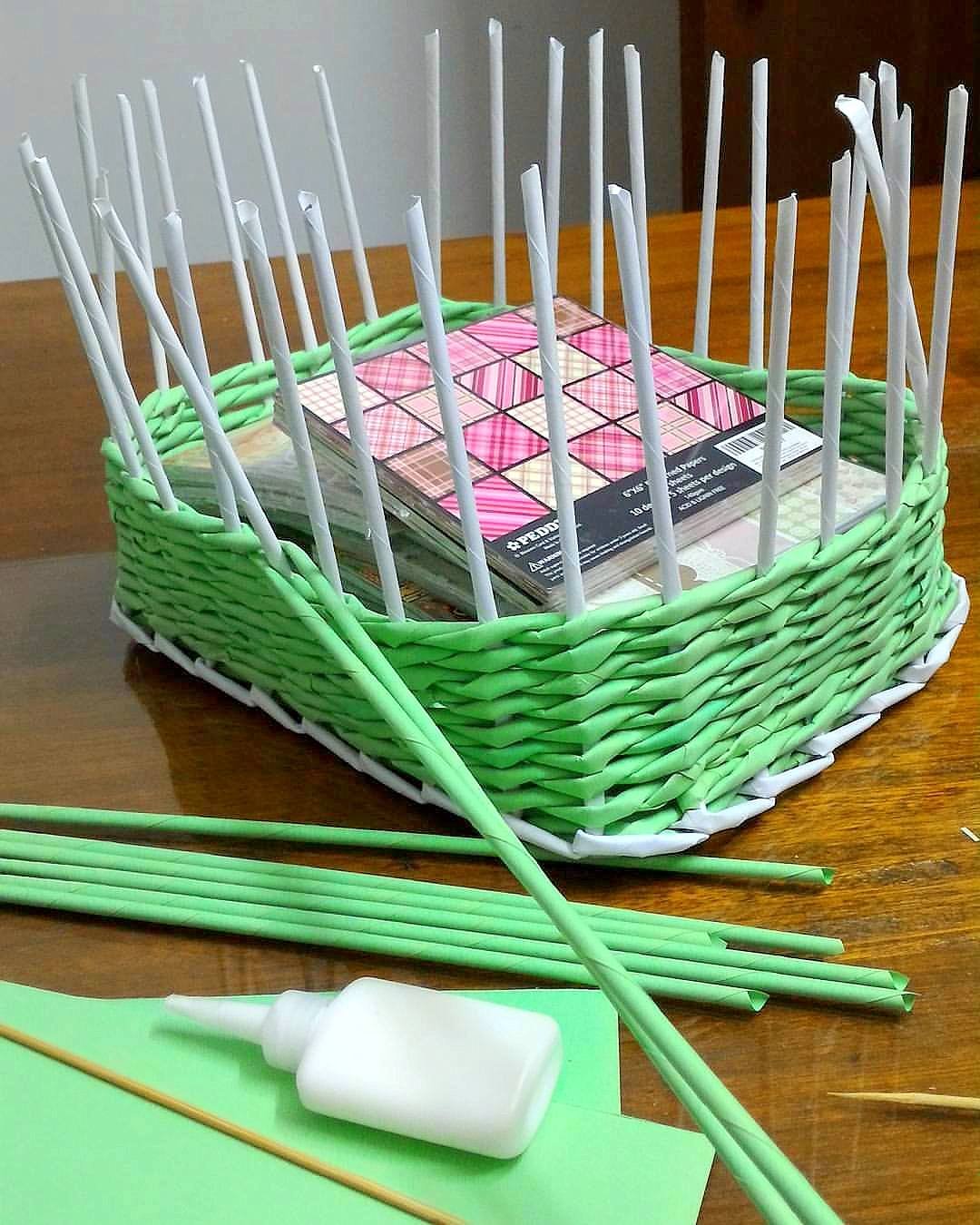 Корзина из шпажек