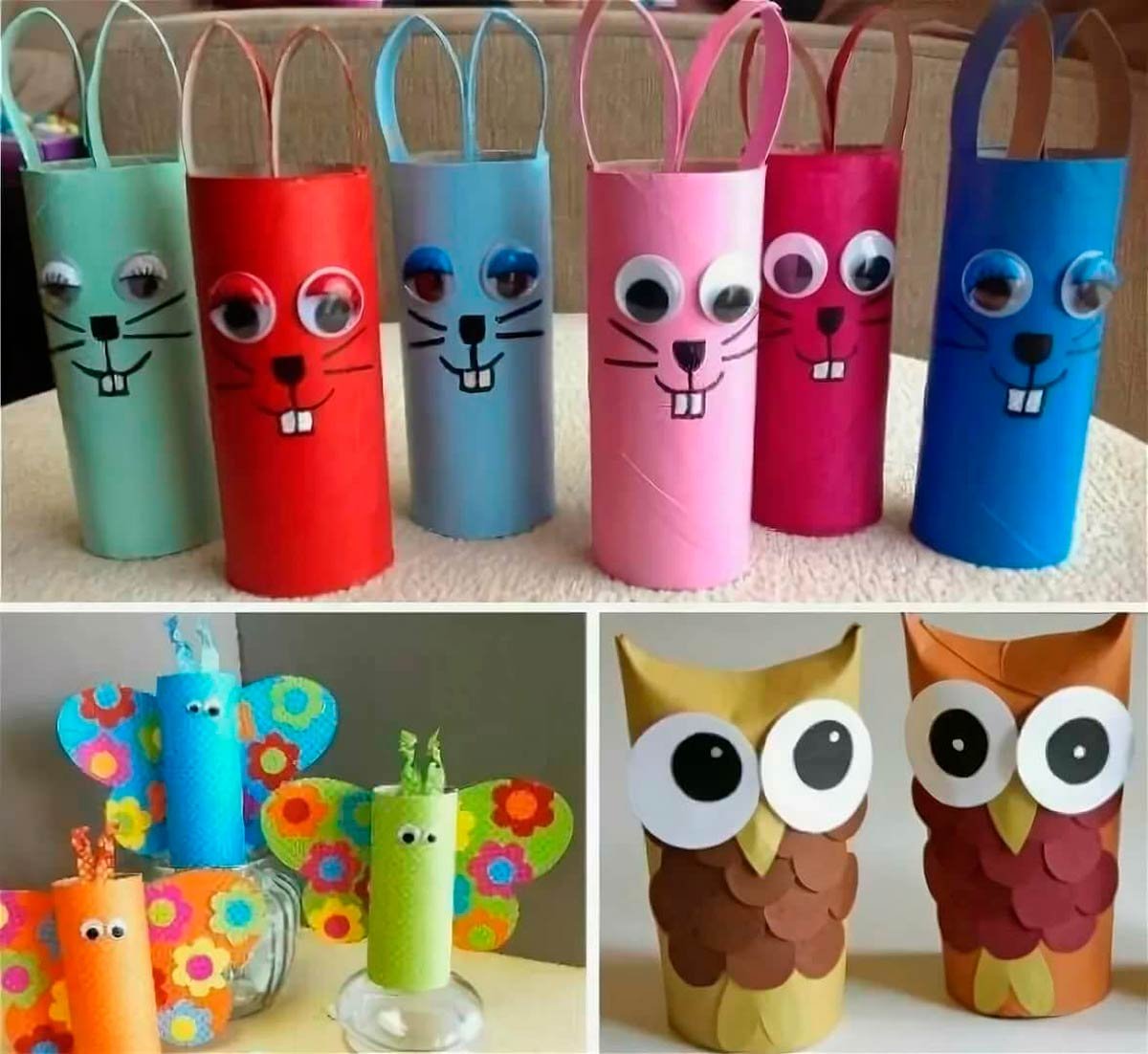 Игрушки из туалетных втулок