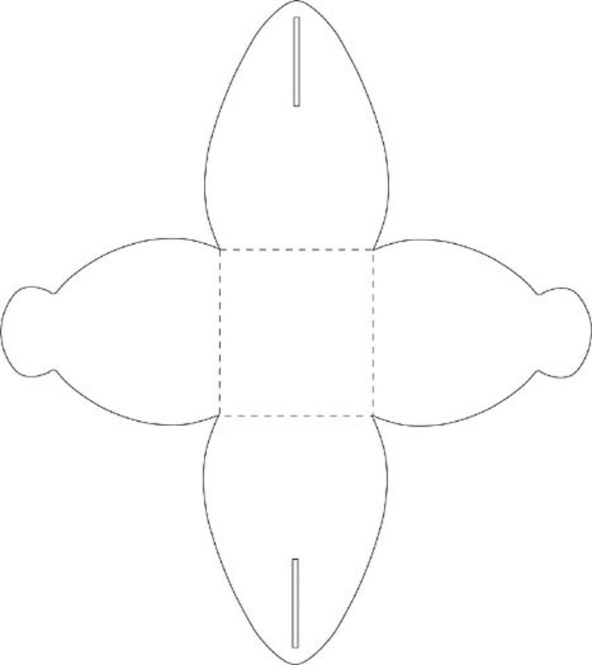 Трафарет бонбоньерки коробочки
