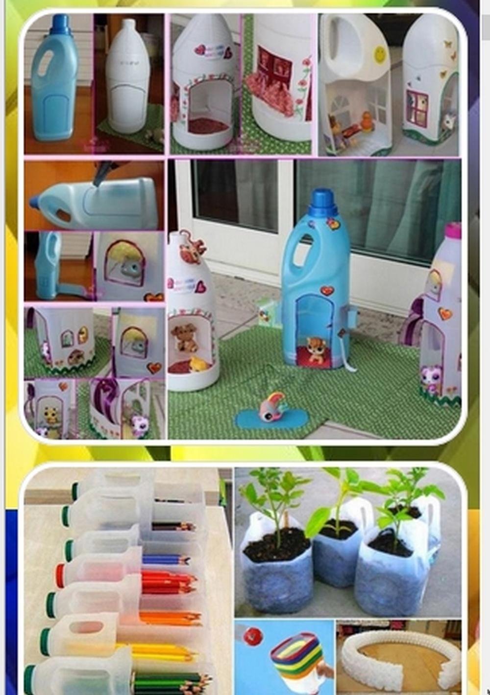 Игрушечный домик из пластиковой бутылки