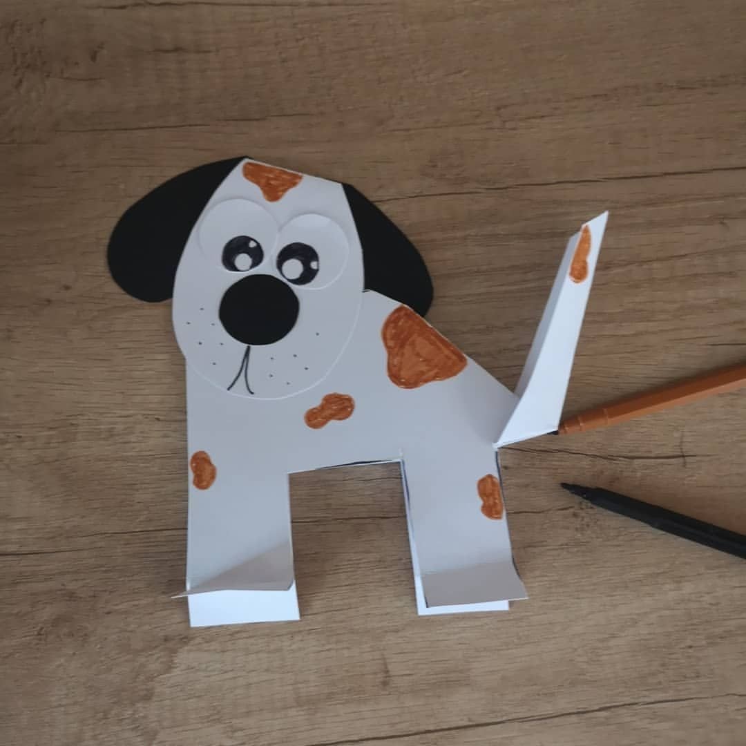 Схема собаки из бумаги