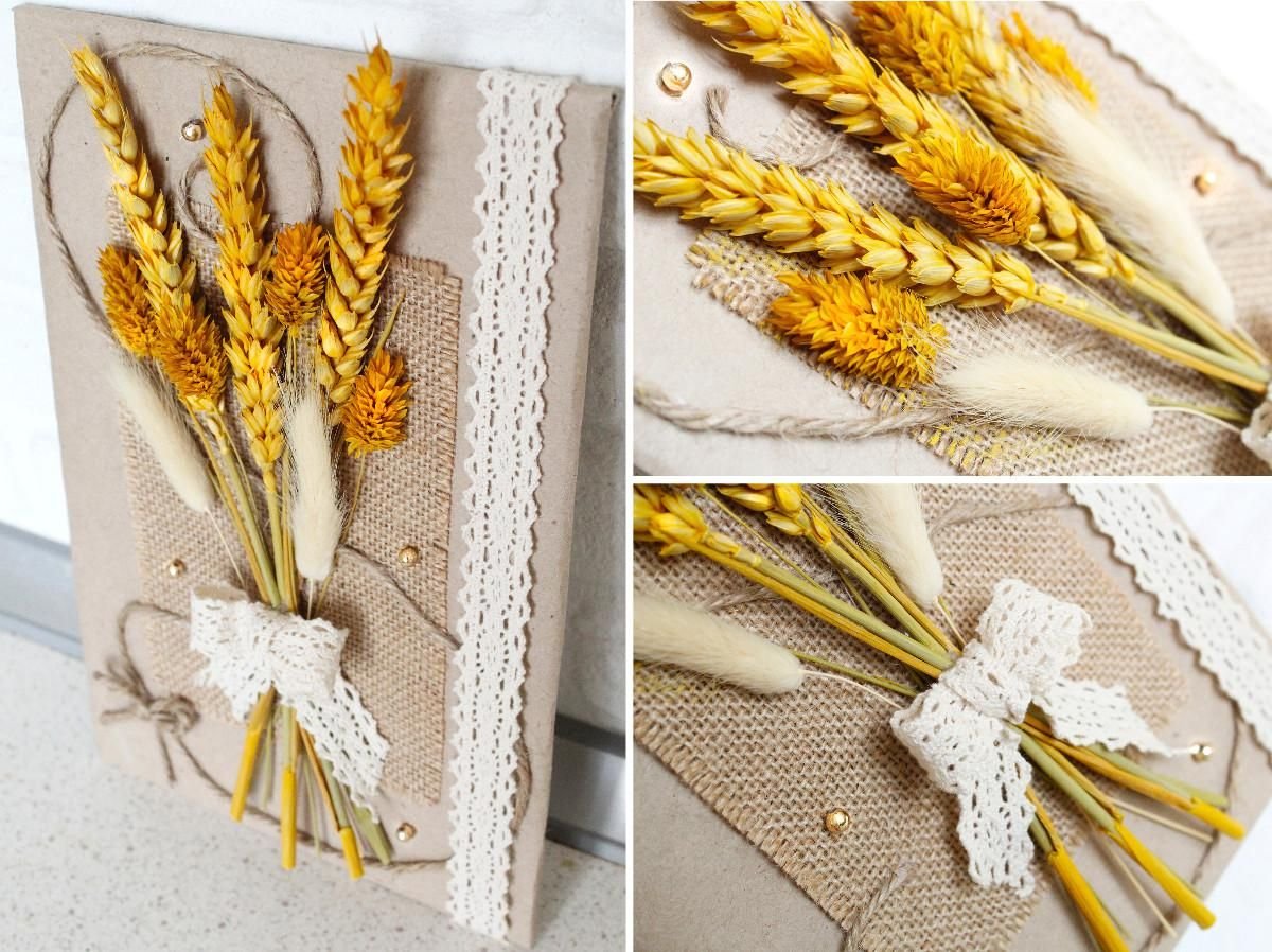 Пшеничные колоски из бумаги: мастер-класс