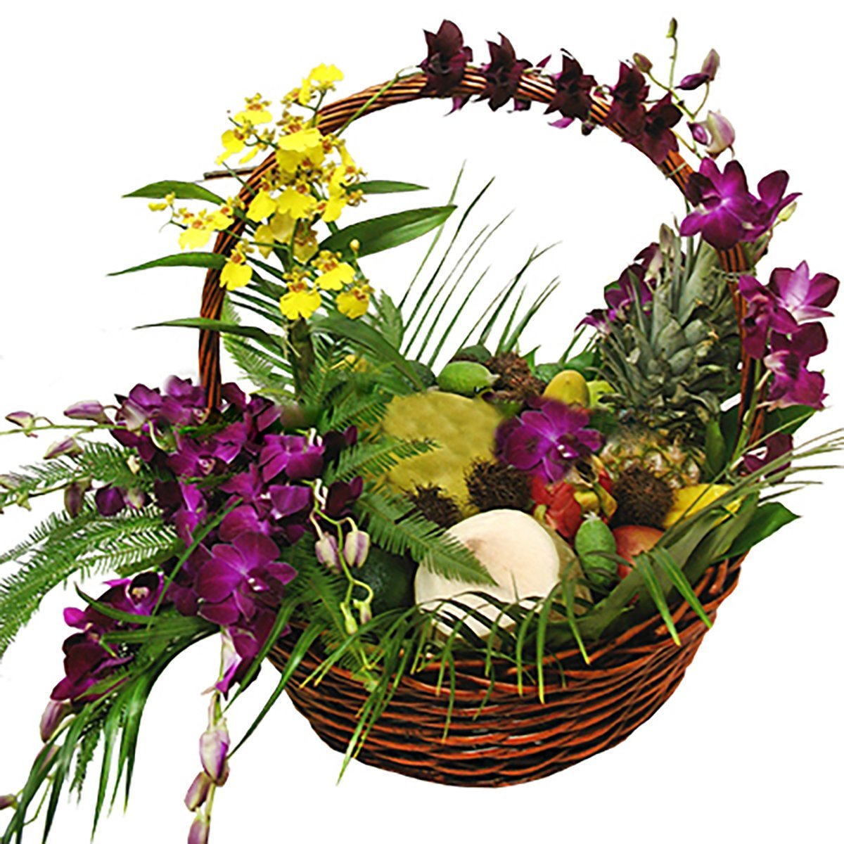 Корзина из экзотических цветов