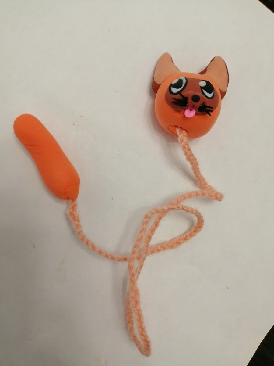 Легкий котик из пластилина