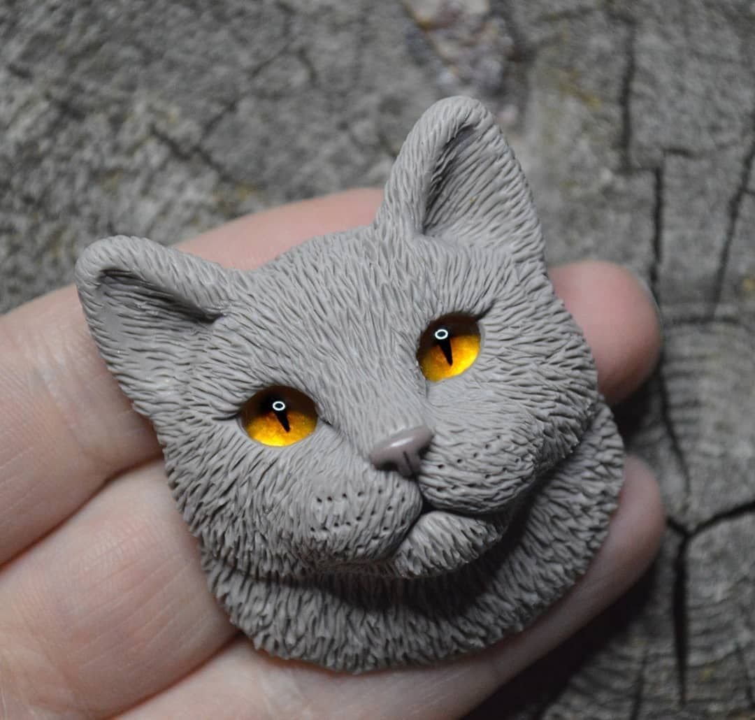 Котик из глины
