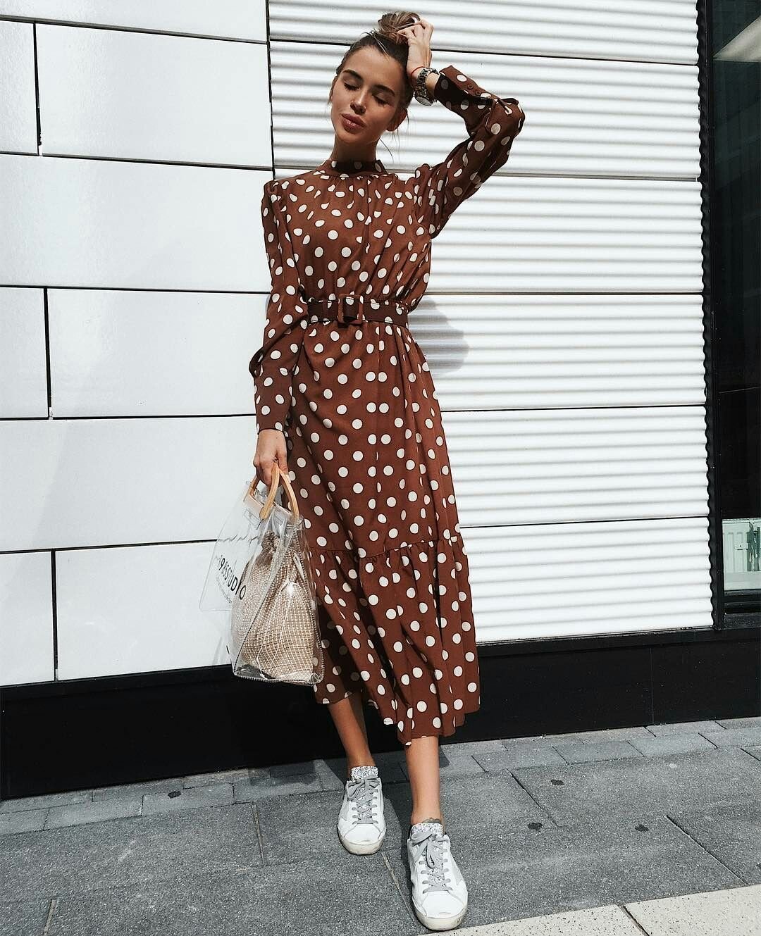 Malina Fashion платье в горошек