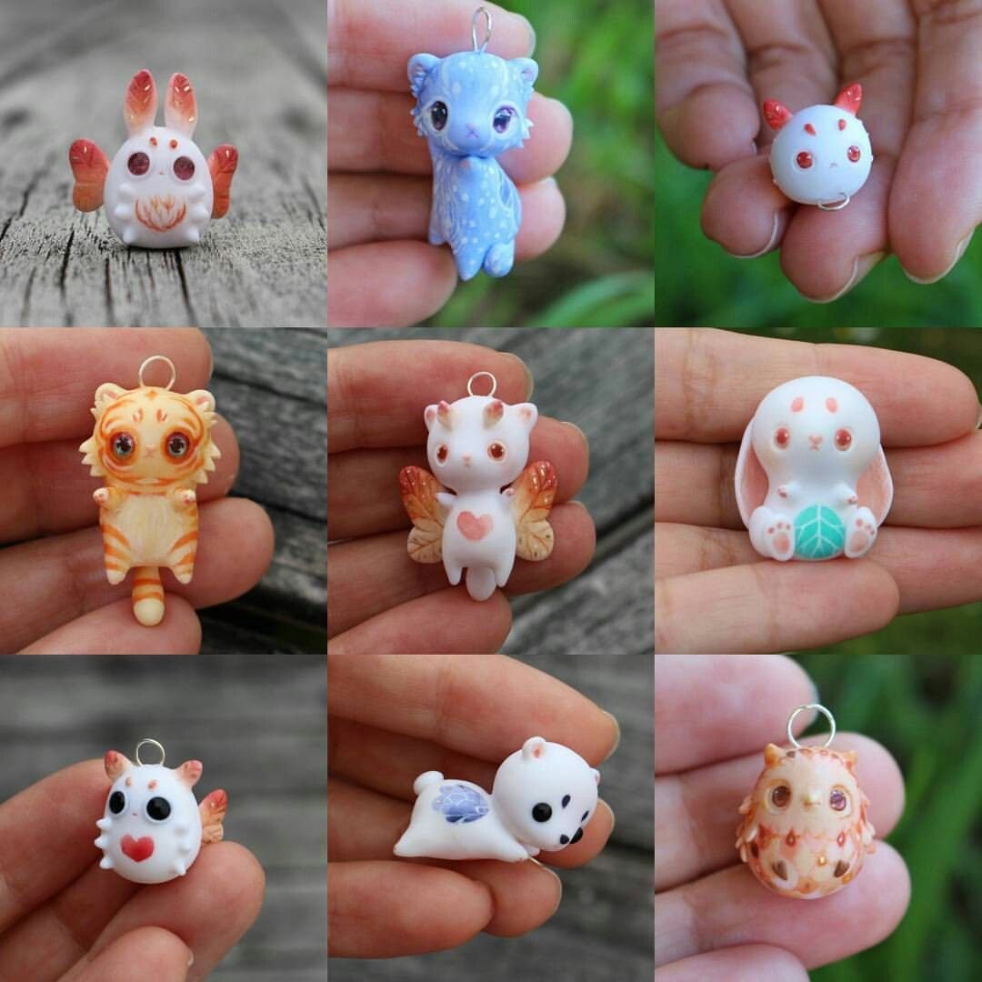 Маленькие игрушки из полимерной глины