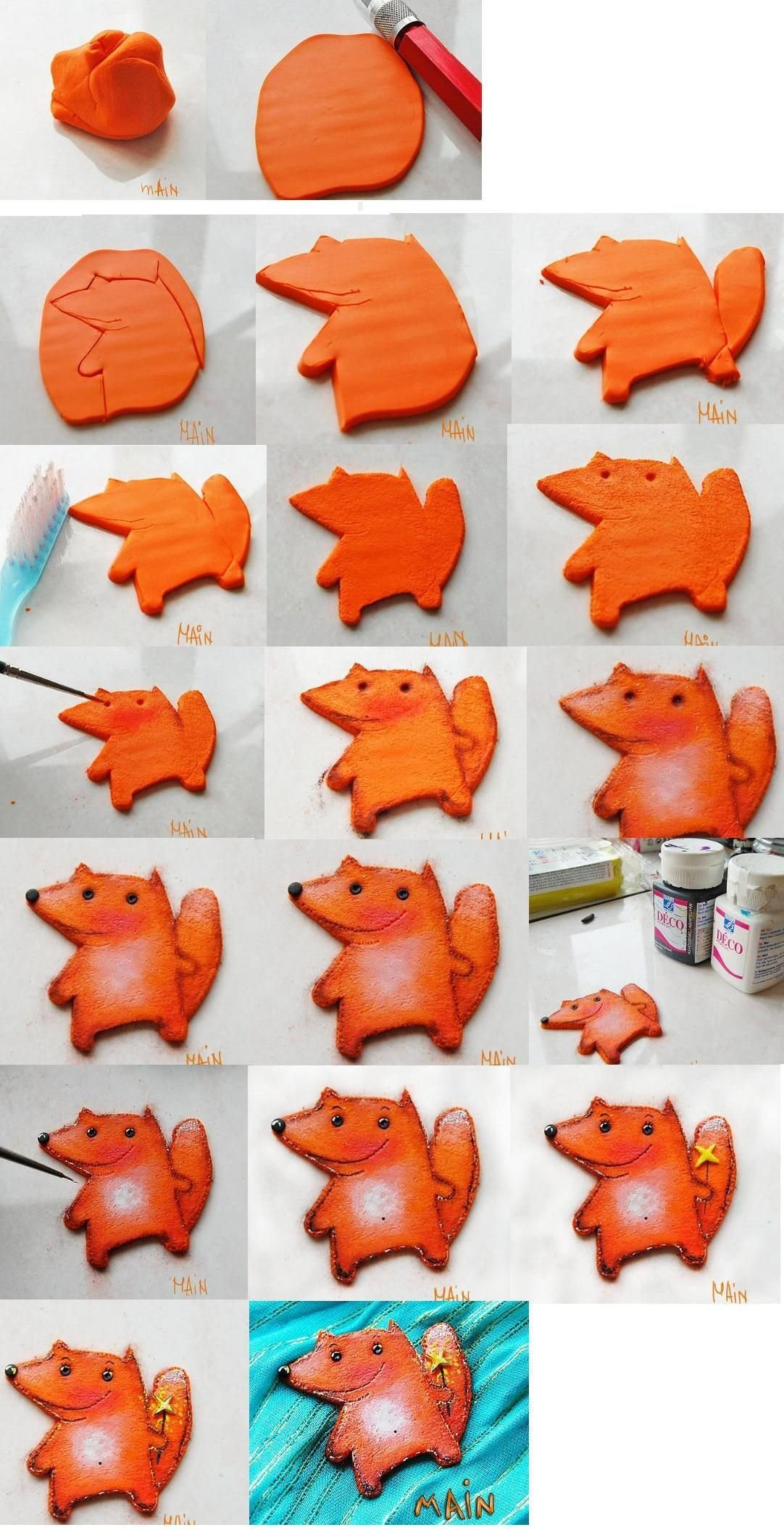 Фигурки из цветной глины