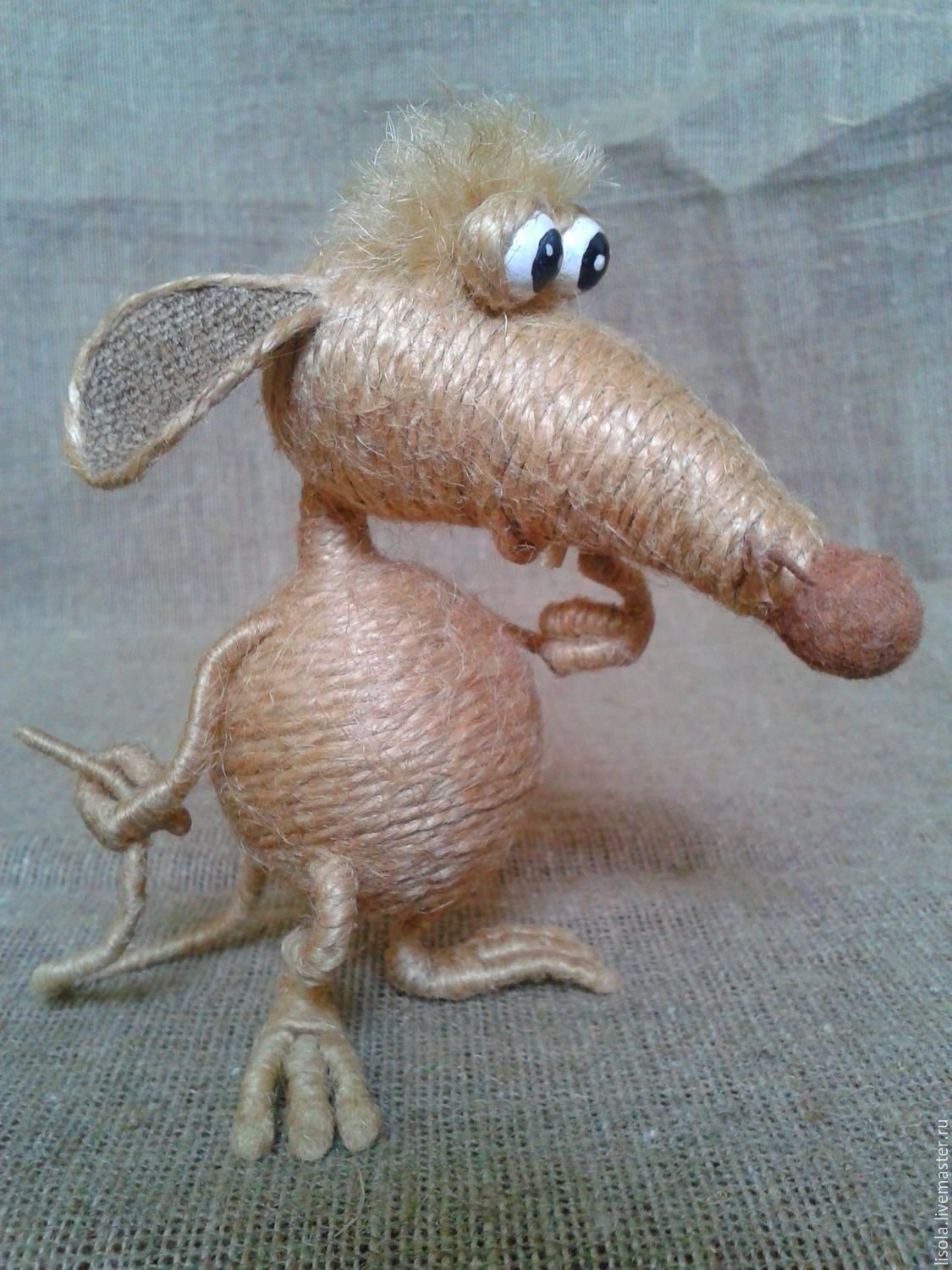 Игрушки из джутового шпагата