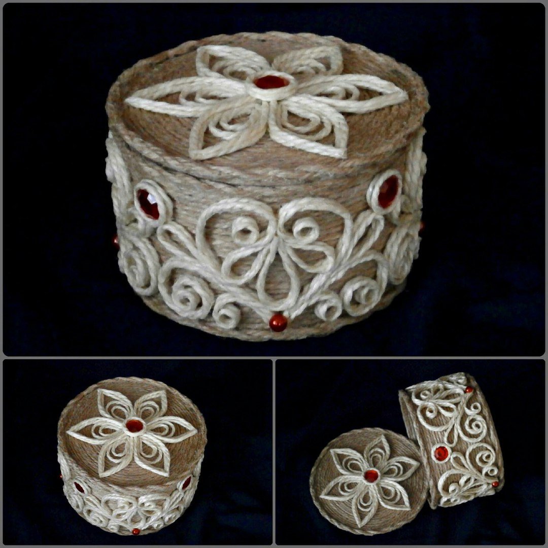 Шпагатная филигрань шкатулка