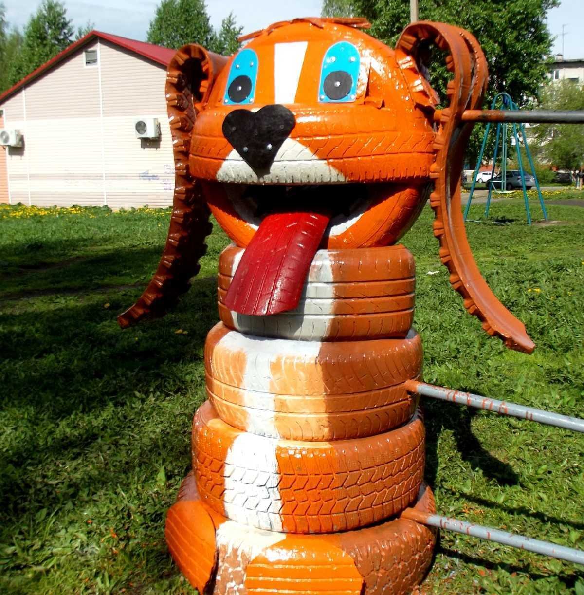 Фигуры из автошин