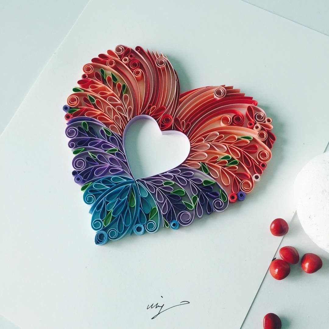Сердце из квиллинга