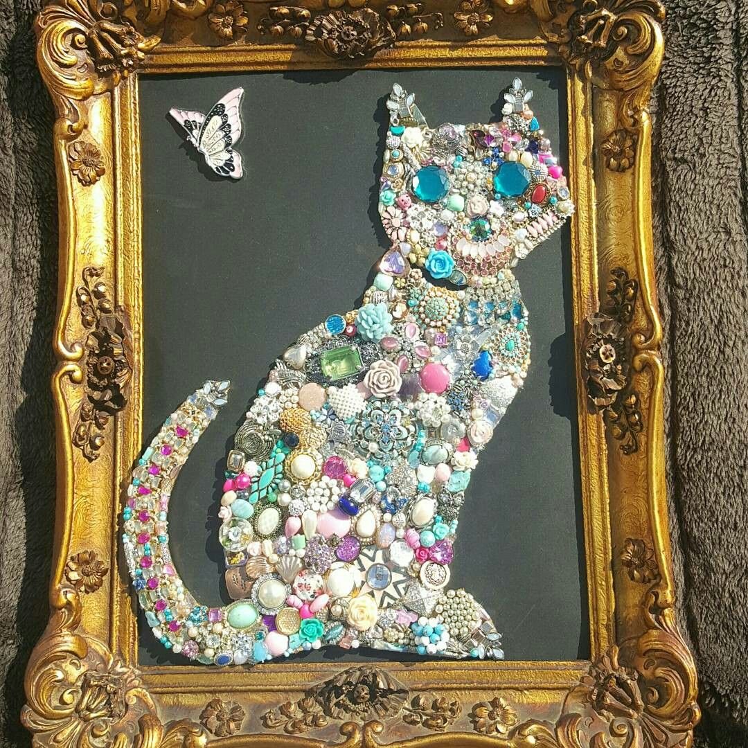 Коты из пуговиц