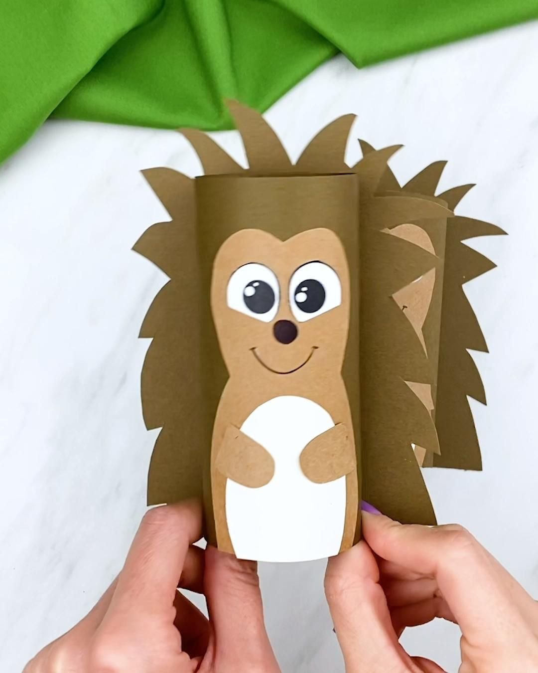 Free Printable paper Hedgehog Craft