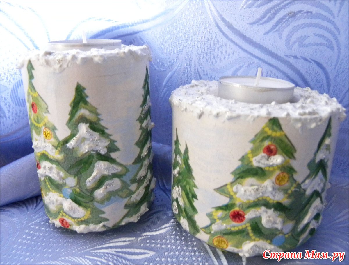 Баночки из гипса