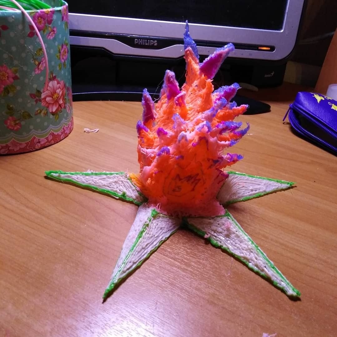 Вечный огонь из 3д ручки
