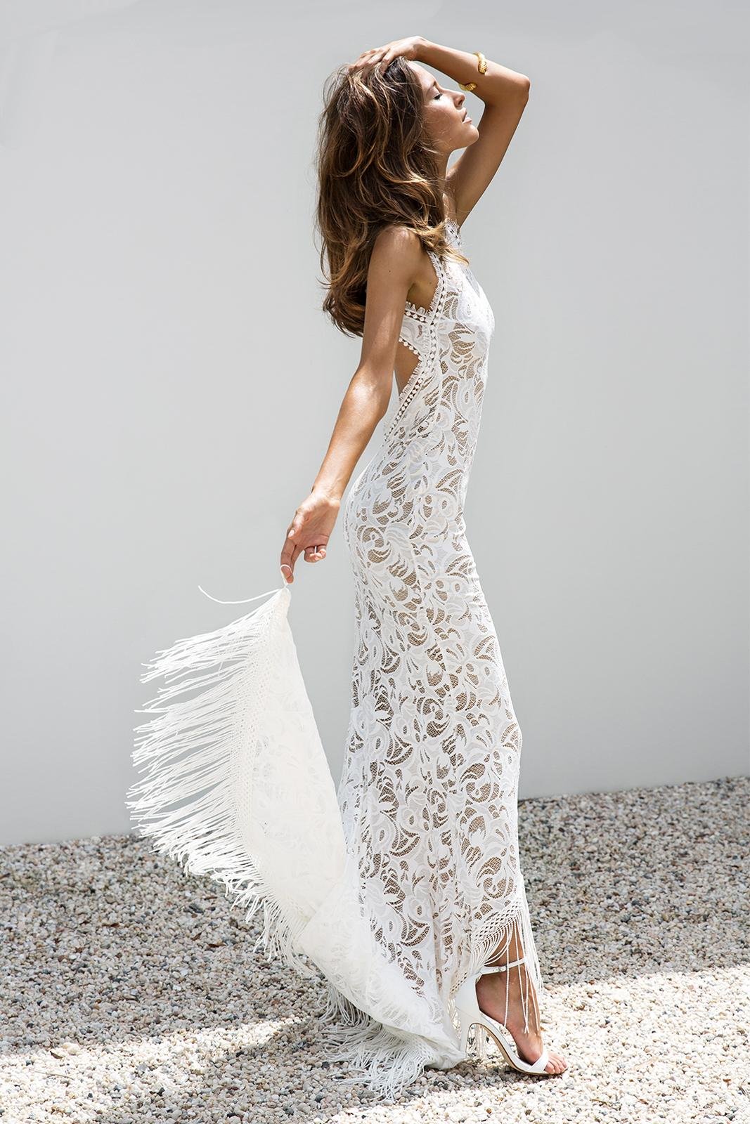 Свадебное ажурное платье