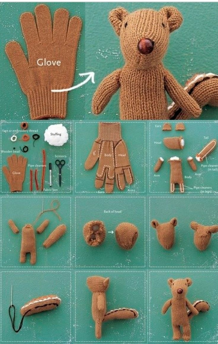 Игрушки из перчаток
