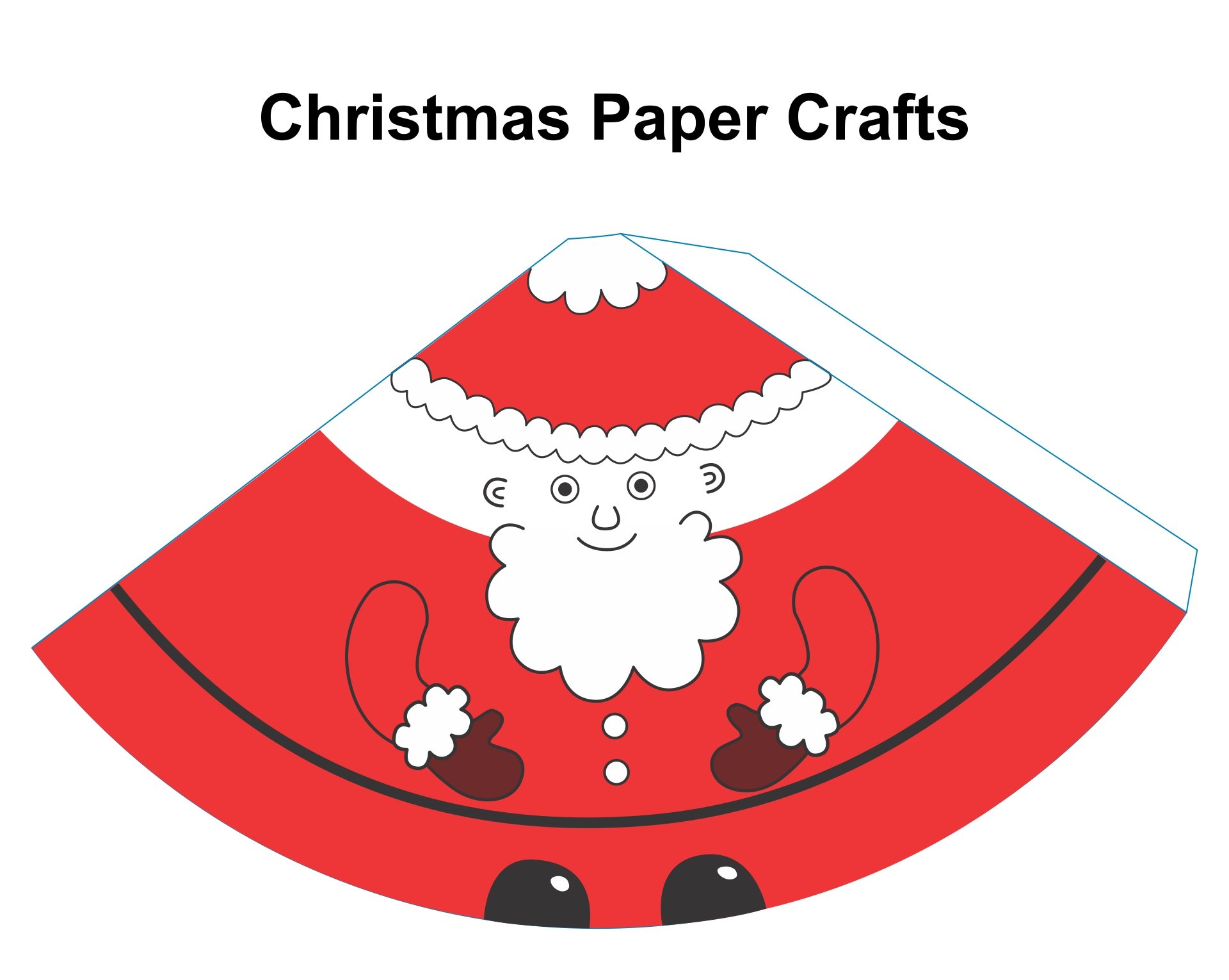 Поделки своими руками из бумаги - «Дед Мороз»