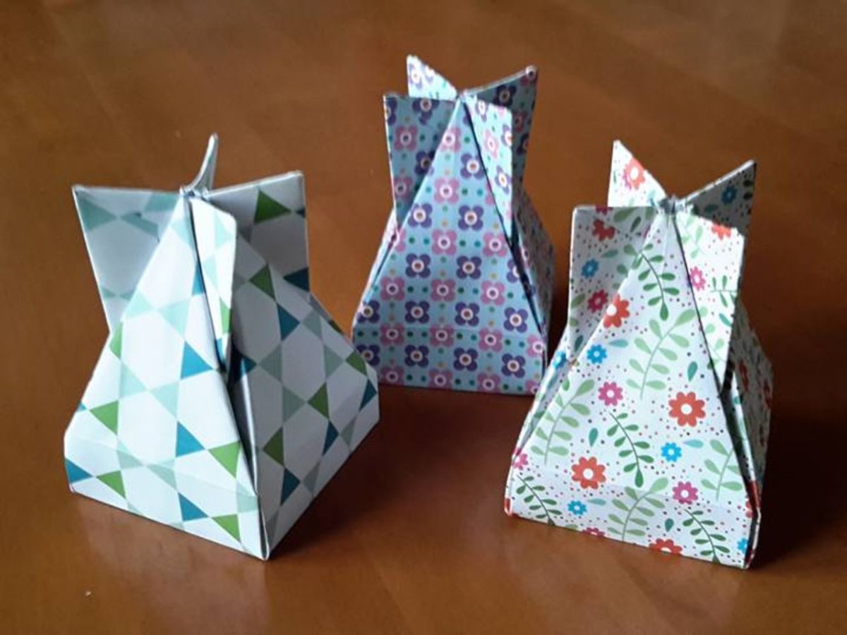 Подарочные коробки оригами