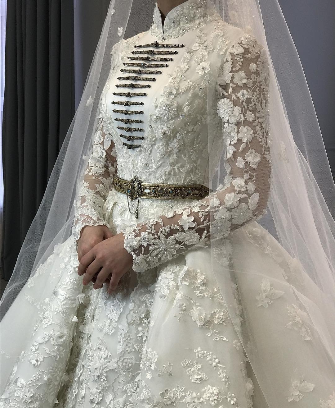 Национальное свадебное платье дагестана