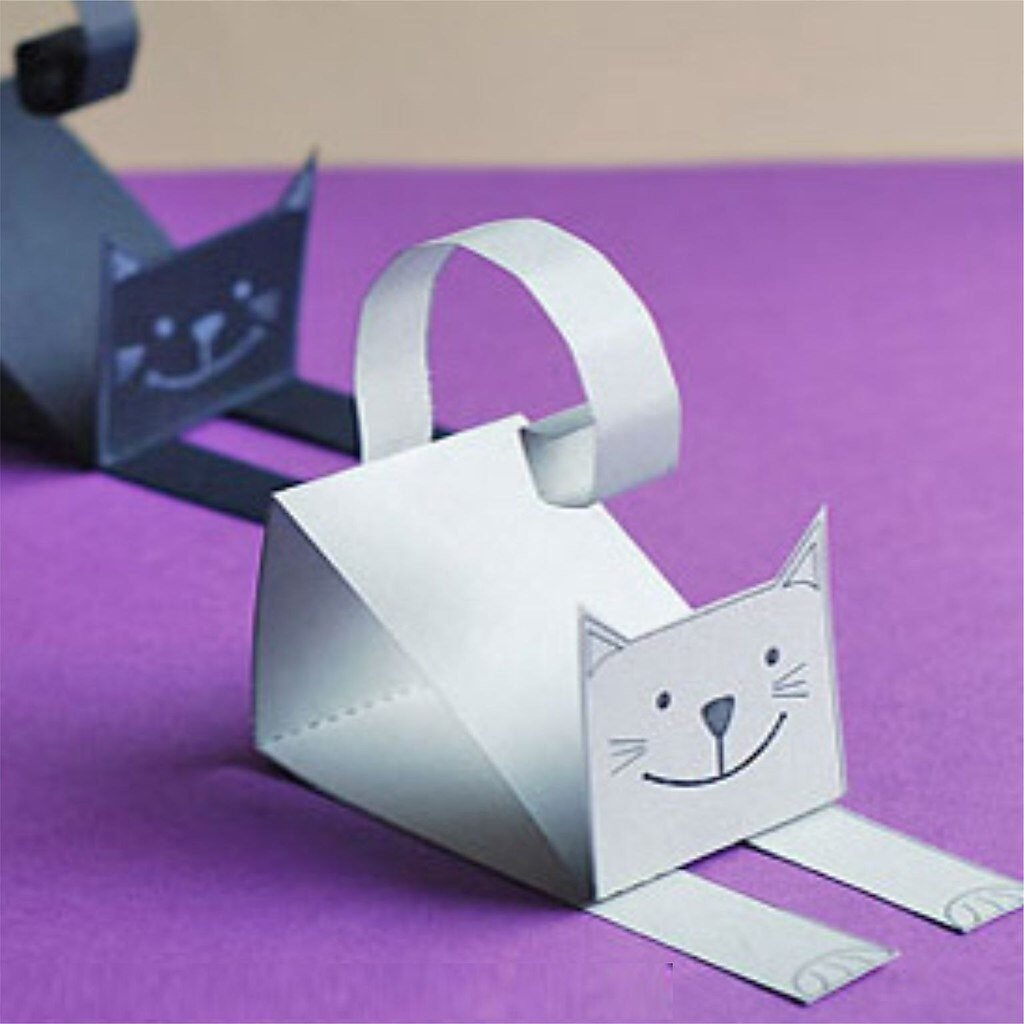 Поделка кот из бумаги