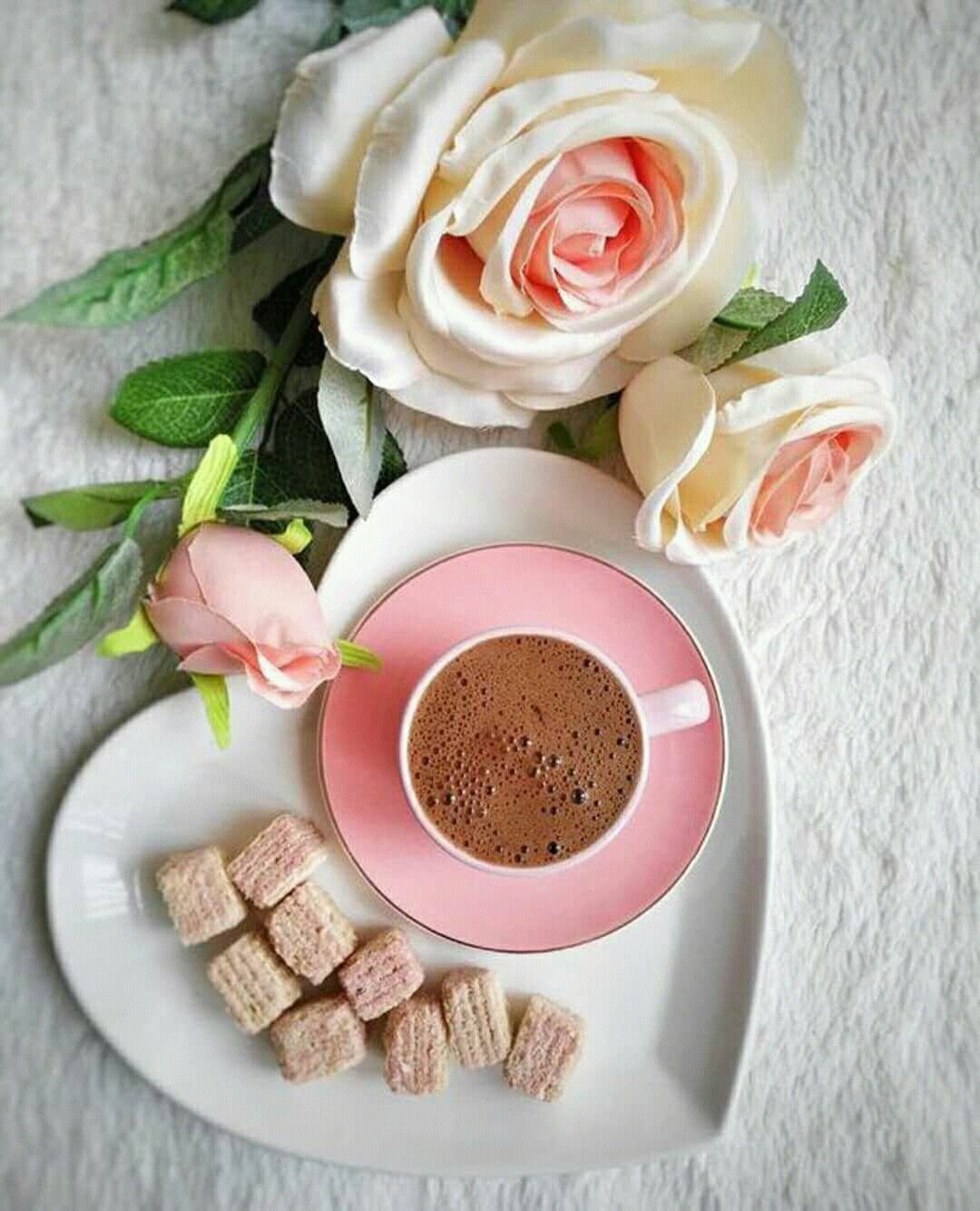 Кофе и цветы
