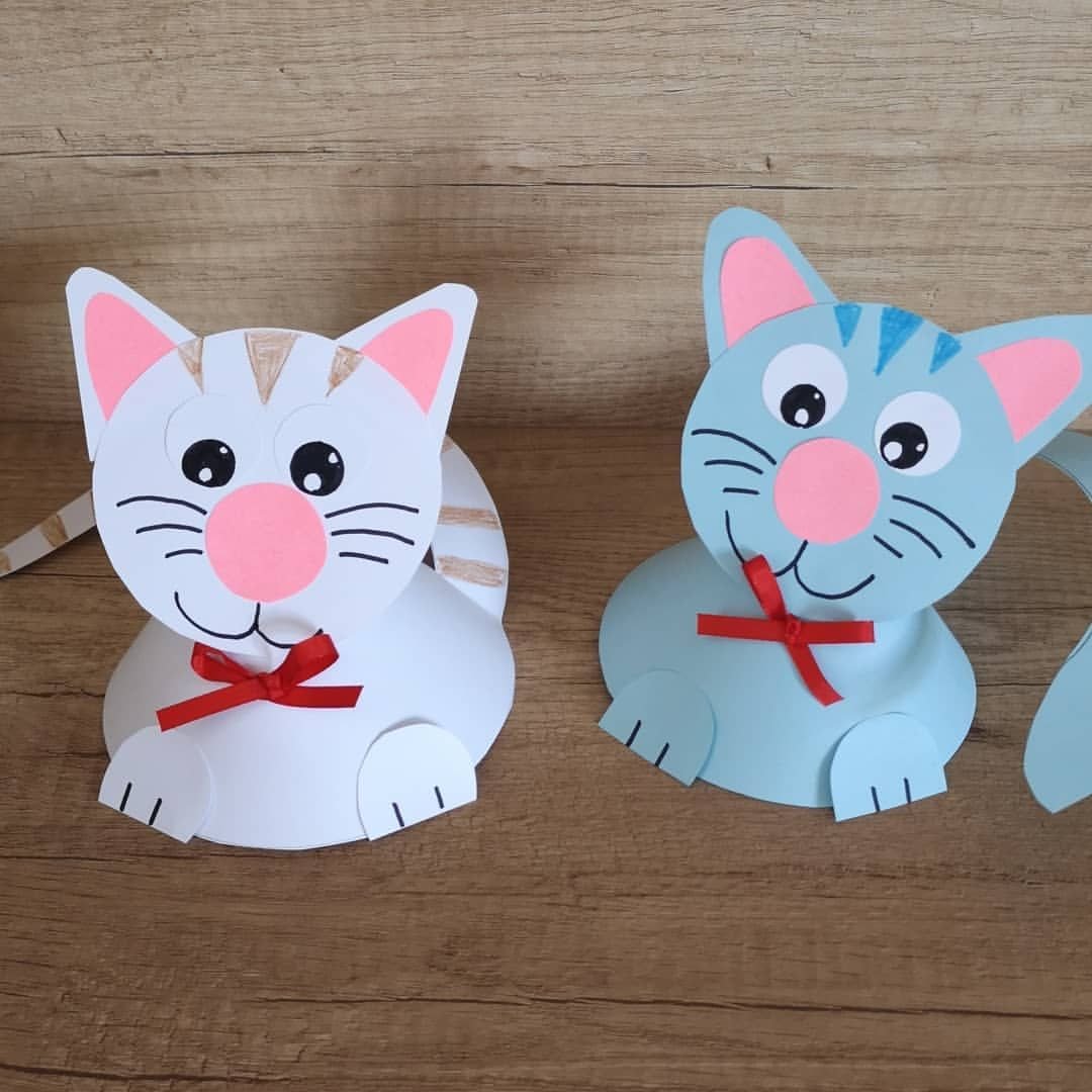 Поделки Колечки котиков из бумаги