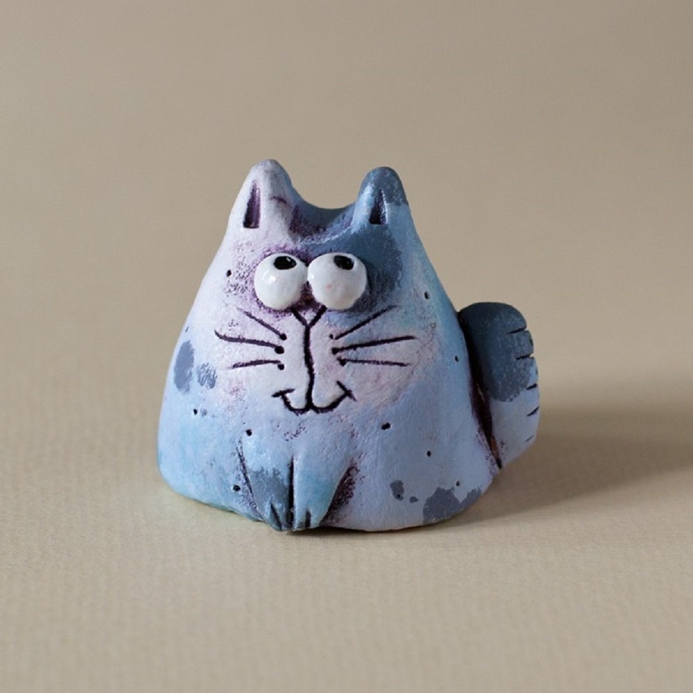 Фигурки котов из глины