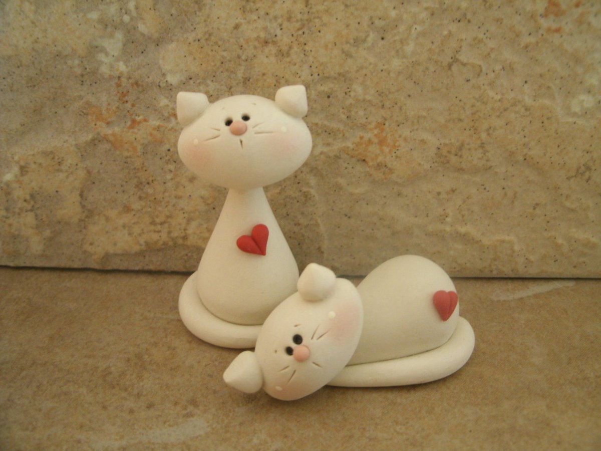 Кошка из полимерной глины детям