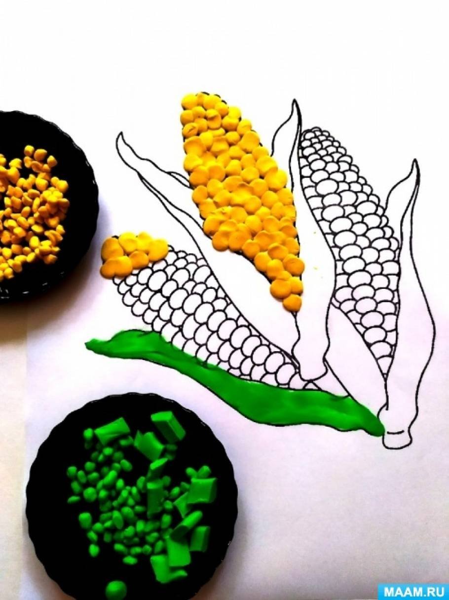 Аппликация из кукурузы