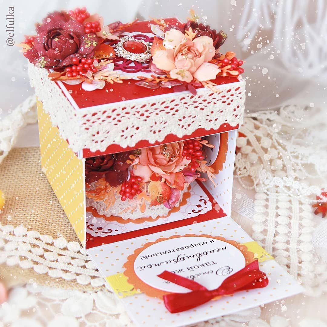 Скрапбукинг коробочка с сюрпризом