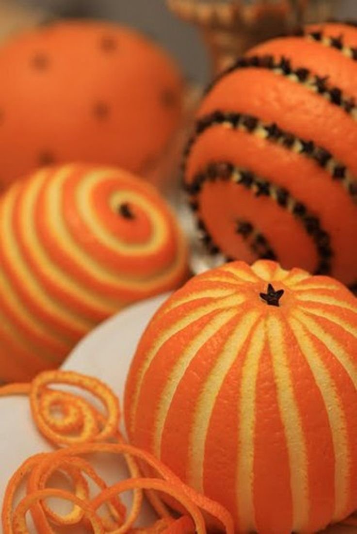 Украшения из мандарина