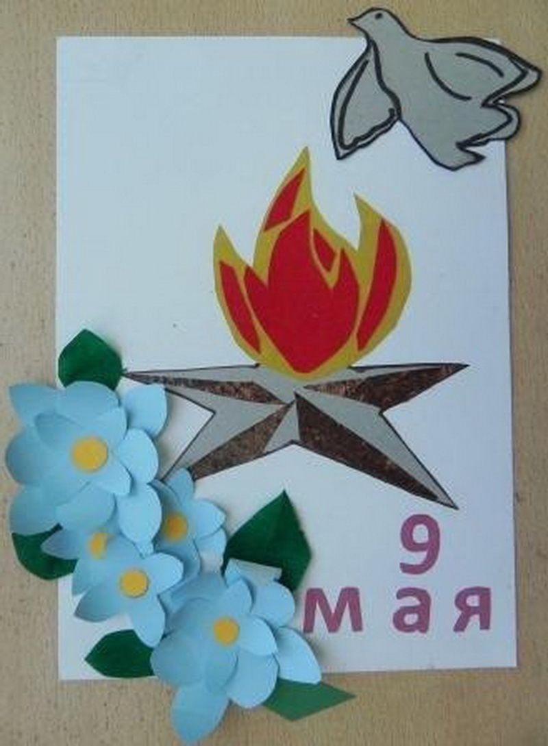 Поделка открытка к 9 мая